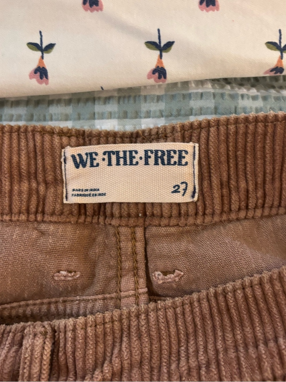 We The Free Barrel Corduroy Pants in Light Brown - Picture 3 of 3